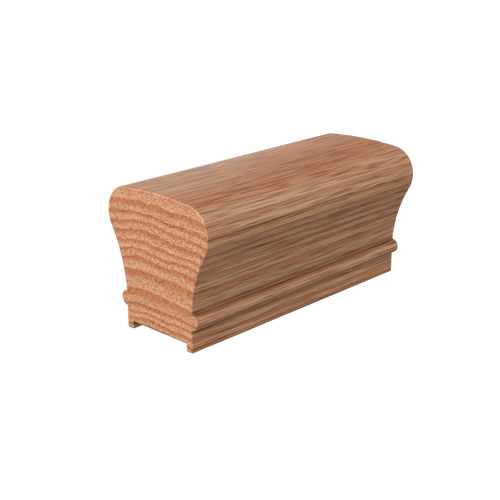 LJAN-6010P Unfinished Red Oak Plowed 1 1/4 in. Handrail 16'