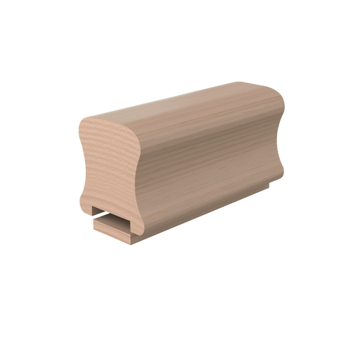 LJAN-6A10P0FJ1/0F Unfinished Maple Plowed 1 1/4 in. Solid Cap Handrail 16' with Fillet