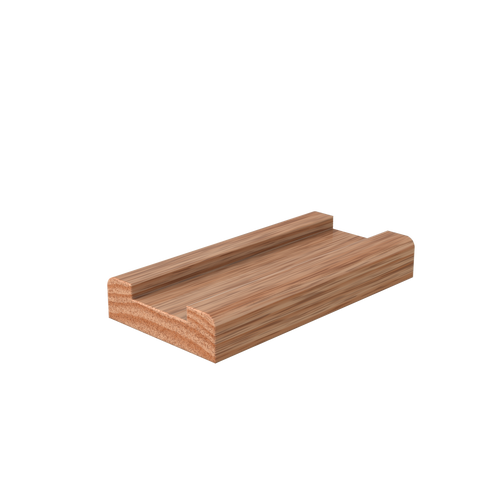 S6000ET Unfinished Red Oak Plowed 1 1/4 in. Shoe Rail 8'