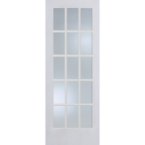 15 Lite Primed Finger Joint Pine 2'6" x 6'8" Door