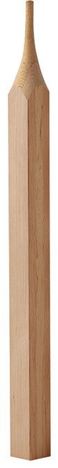 Unifinshed Oak Plain Panel Box Newel 48"