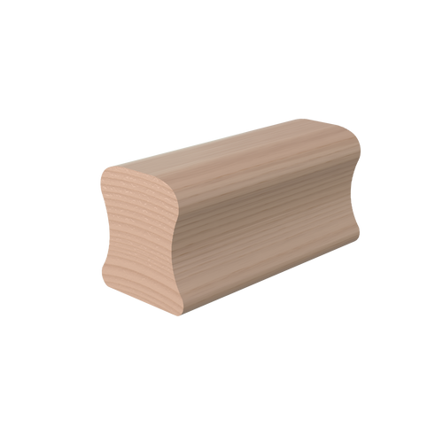 LJ-6A10SC Unfinished Maple Non Plowed Solid Cap Handrail 8'