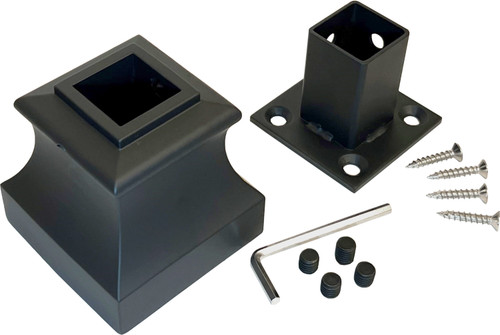 LI-NWLKIT Low Sheen Black Iron Newel Mounting Kit