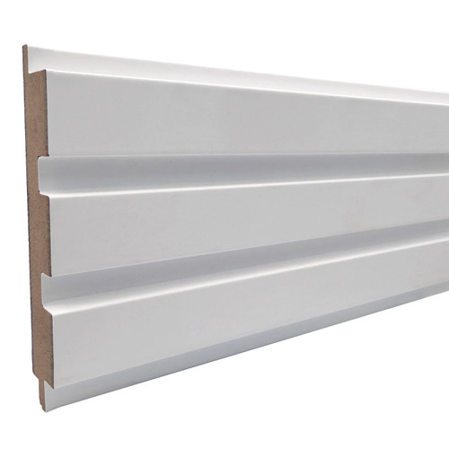 White MDF Tongue and Groove Slat Wall Plank 8'