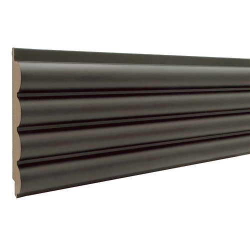 Soft Touch Gray MDF Tongue and Groove Reeded Wall Plank 8'