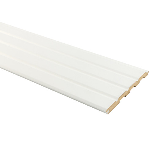 White MDF Tongue and Groove Fluted Wall Plank 8"