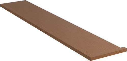 887311 White Oak Miter Return Right Hand Square Nose Tread 60"