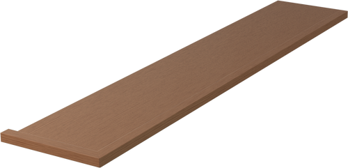 887311 Red Oak Miter Return Left Hand Square Nose Tread 60"
