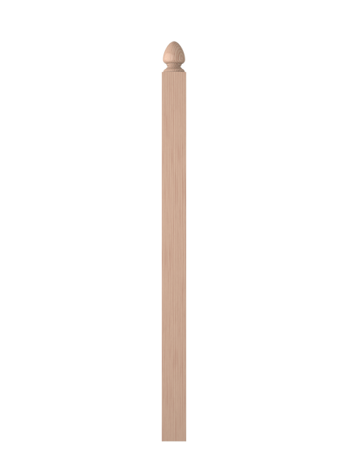 LJ-4005 Unfinished Beech Landing Newel 57-1/2"