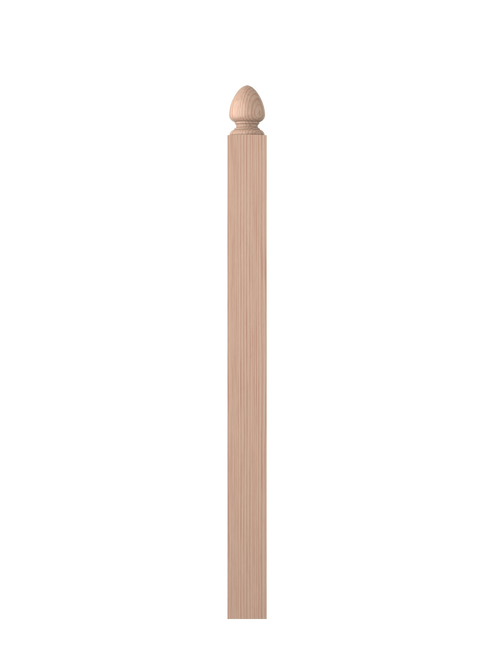 LJ-4004 Unfinished Beech Utility Newel 47-1/2"