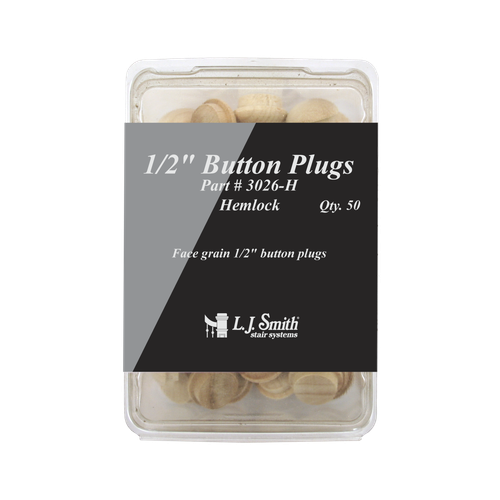 LJ-3026-H 1/2" Button Plug 50-Pack