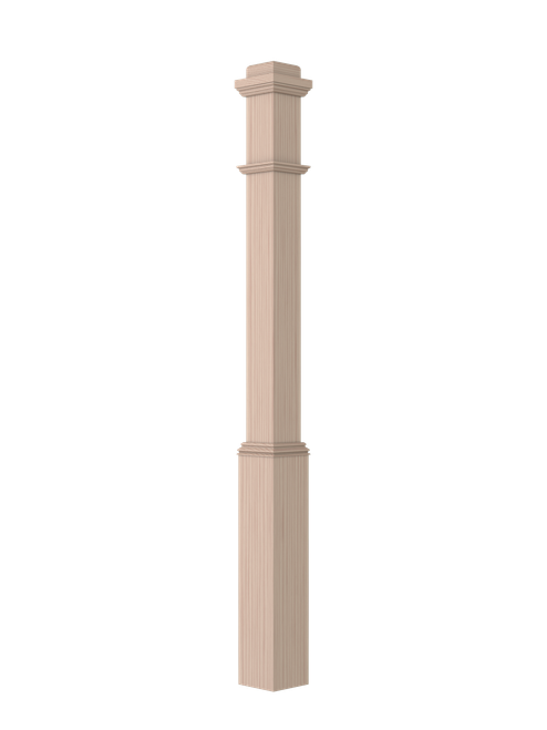 LJ-4175-B Plain Panel Box Newel