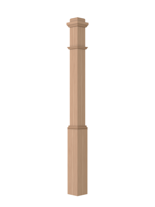 LJ-4175-AL Plain Panel Box Newel