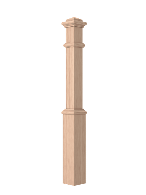 LJ-4191-H Plain Panel Box Newel