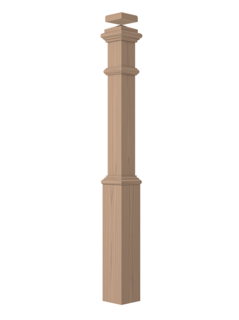 LJ-4391-P Plain Panel Box Newel