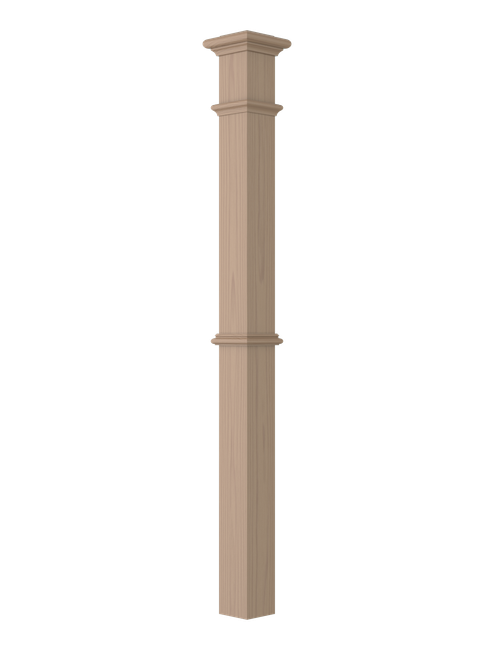 LJ-4392-P Plain Panel Box Newel