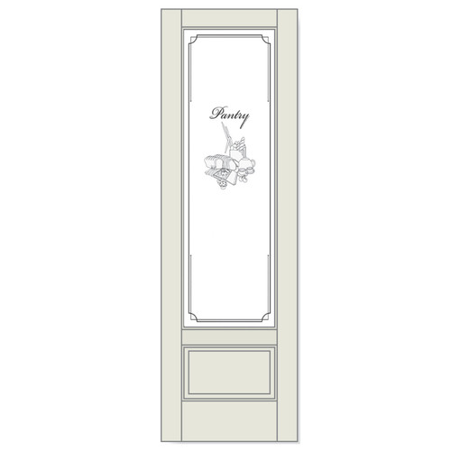 1-3/8-in. 1 Lite 1 Panel Pantry Vertical Grain Pine 2'6" x 8'0" Door