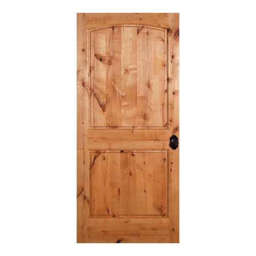 1-3/4-in. 2 Panel Arch Top Knotty Alder (20min Rated) 3'0" x 8'0" Door