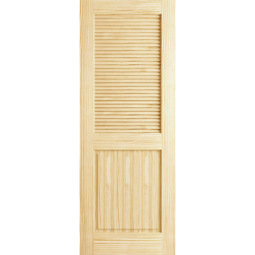 1-3/8-in. Louver/Panel Vertical Grain Pine 2'0" x 6'8" Door