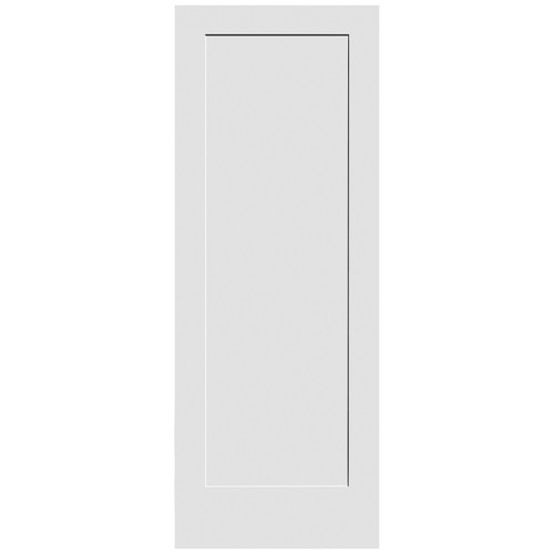 1-3/8-in. Shaker 1 Panel Primed MDF Overlay 2'6" x 6'8" Door