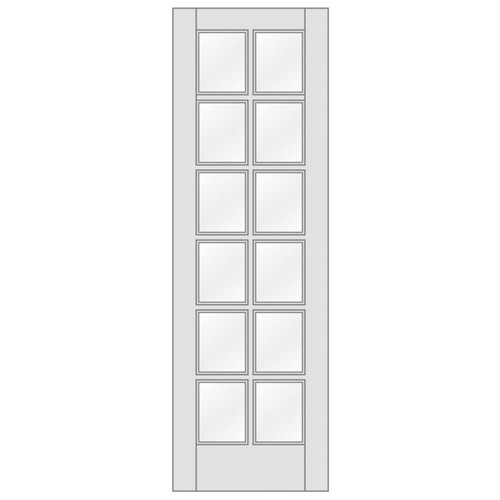 12 Lite Primed Pine 2'4" x 8'0" Door