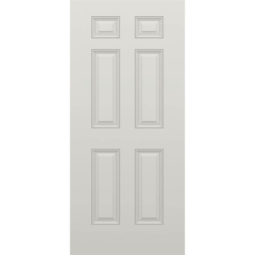 1-3/4-in. 6 Panel  White Fiberglass 2'8" x 6'8" Door