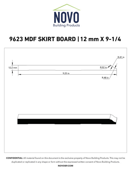 9623 Primed MDF Board 10'