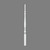 LJP-2915 Primed Gloss Prime Plain Pin Top Wood Baluster 38"
