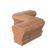 LJ-7048W Unfinished Red Oak Non Plowed Right Hand Wide S Shape Fitting