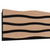 Oak MDF Wavy Acoustic Slat Wall Panel 10'