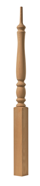 S-4800RK Unfinished Red Oak Rake Newel 48"