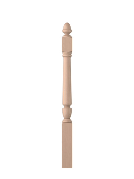 LJP-3040 Unfinished Maple Short Utility Newel 47-3/4"