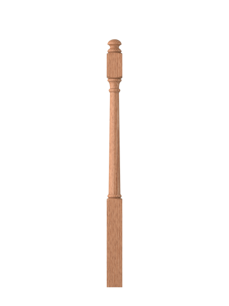 S-4040 Unfinished Red Oak Starting Newel 48"