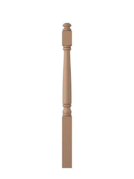 LJ-4180 Unfinished Poplar Short Utility Newel 47-5/8"