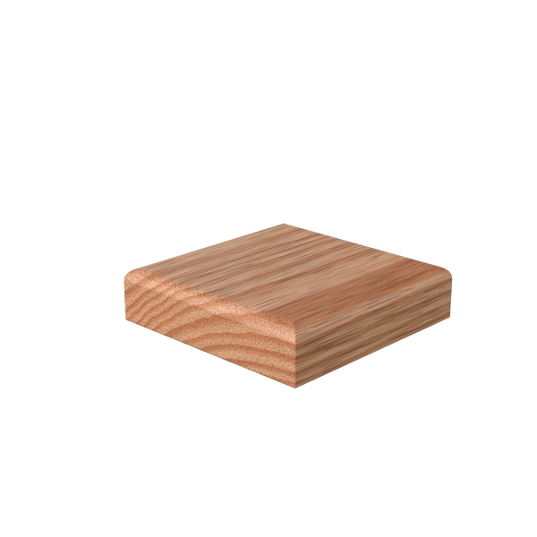 LJ-9300 Unfinished Red Oak Box Newel Flat Top Plate