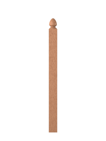 LJ-4004 Unfinished Red Oak Utility Newel 47-1/2"