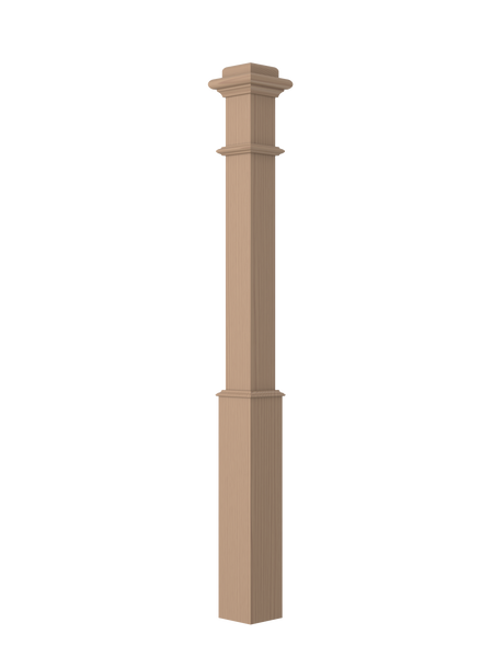 LJ-4176 Unfinished Poplar Box Newel 55"