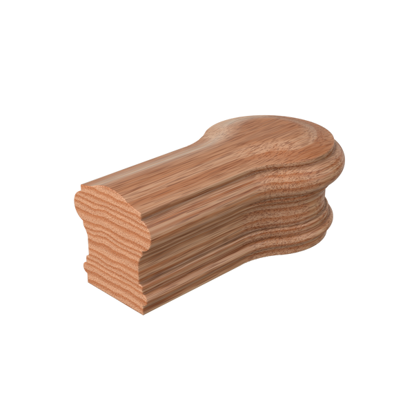 S-7719 Unfinished Oak Non Plowed Opening Cap