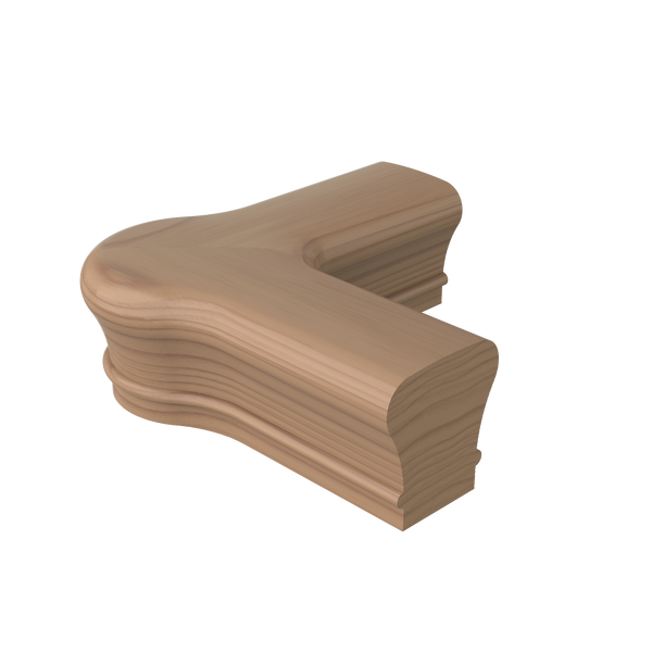 S-7021 Unfinished Poplar Non Plowed Quarter Turn With Cap