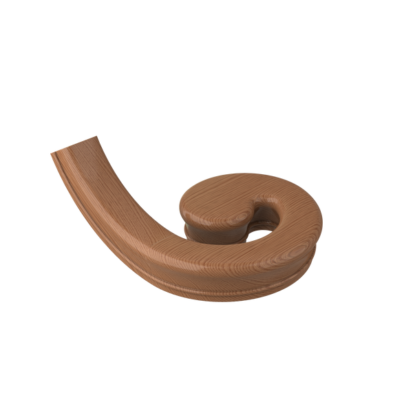 SW-7035 Unfinished White Oak Non Plowed Right Hand Volute