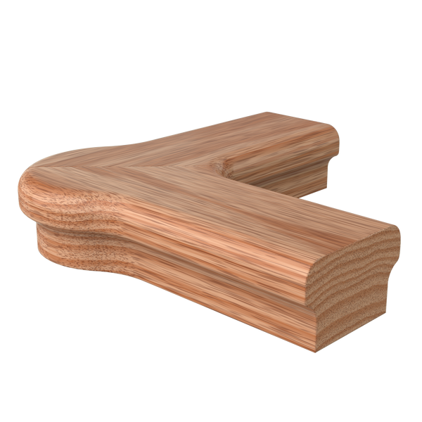 S-7321 Unfinished Red Oak Non Plowed Quarter Turn