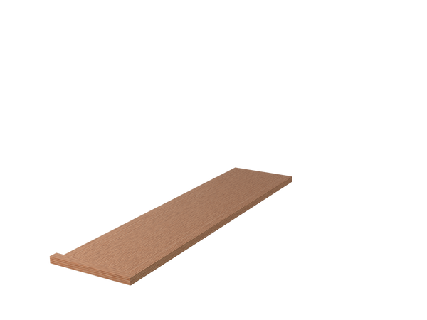 887011 SW Red Oak Miter Return Reversible Square Nose Tread 48"
