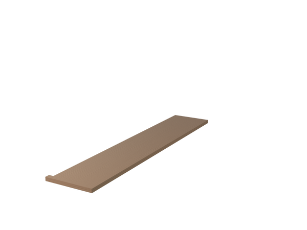 887011 Poplar Miter Return Reversible Square Nose Tread 60"