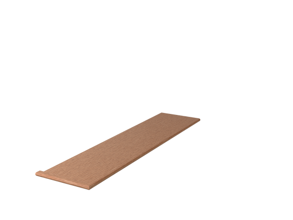 807311 Red Oak Miter Return One End Reversible Tread 48"