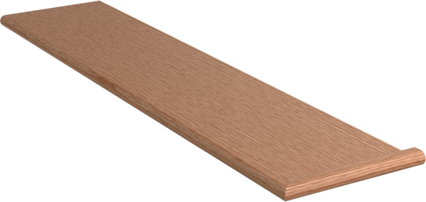 8N7311 Red Oak Miter Return Right Hand Cove Back Edge Tread 48"