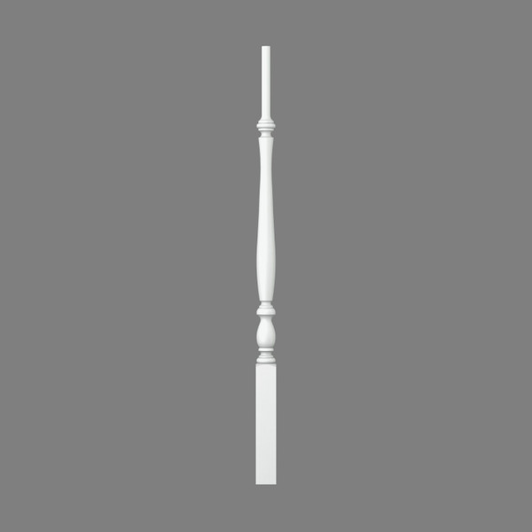 LJP-2915 Primed Gloss Prime Plain Pin Top Wood Baluster 38"