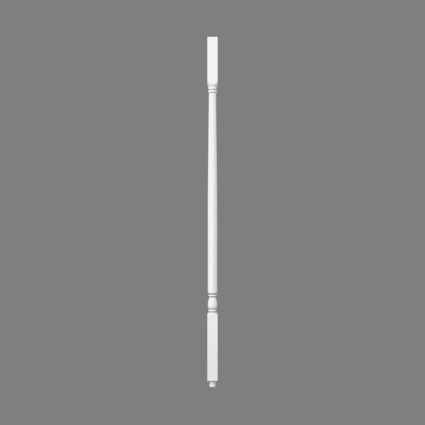 S-5141 Primed Gloss Prime Square Top  Wood Baluster 42"