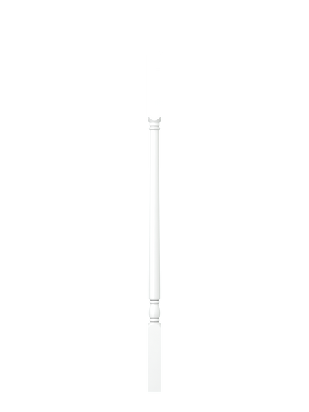 LJ-5141 Primed Gloss Prime Square Top  Wood Baluster 34"