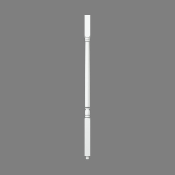 S-5141 Primed Gloss Prime Square Top  Wood Baluster 31"