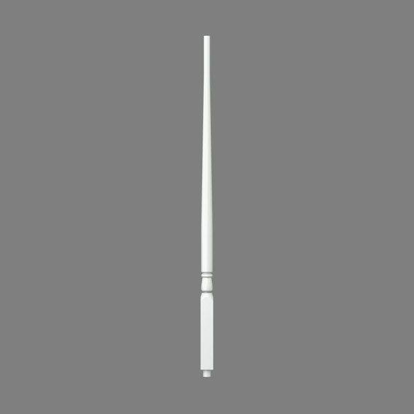 S-5015 Primed Gloss Prime Colonial Taper Top Wood Baluster 34"